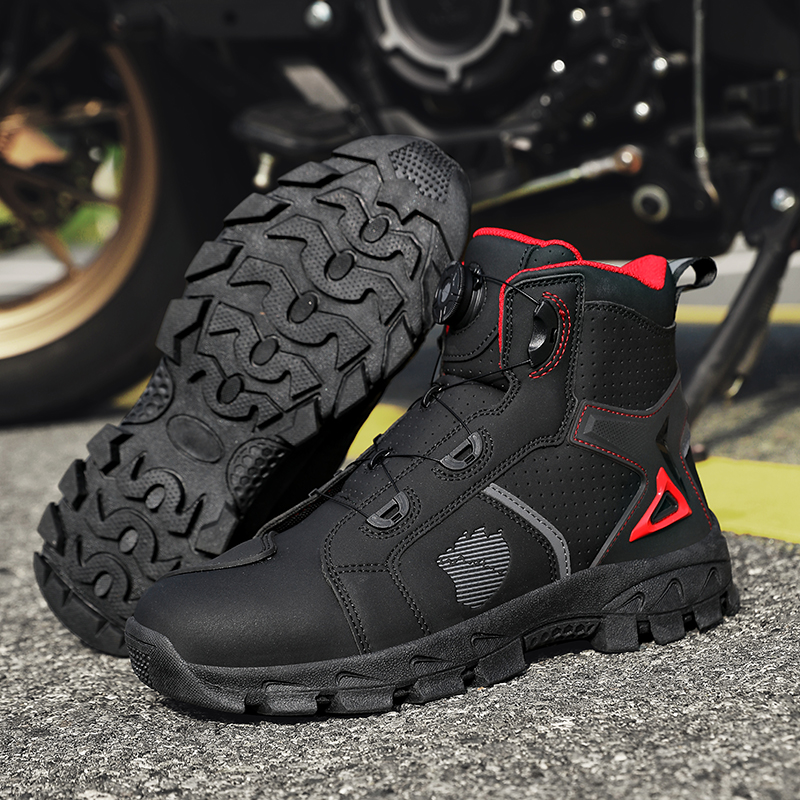 Guipure Lace Panel - Professional Men's Motorcycle Boots Off-Road Racing