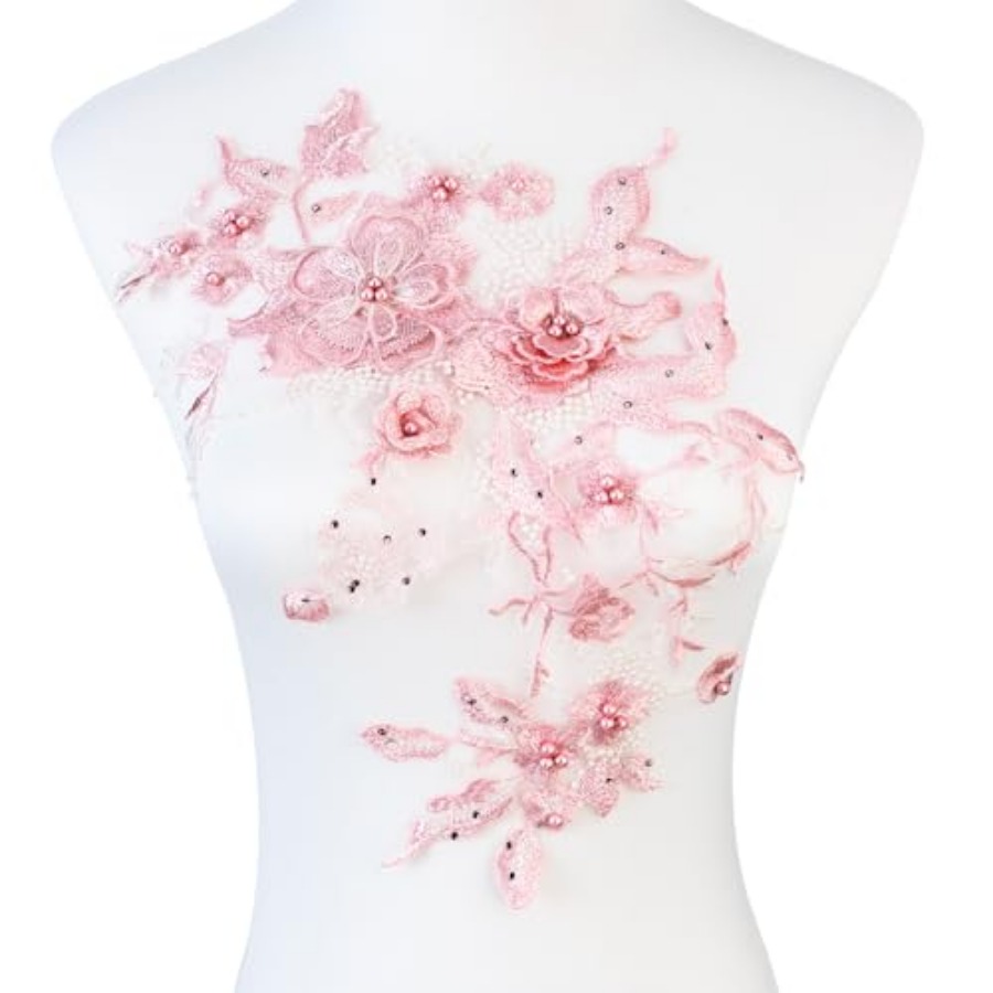 Colorful Flower Fabric Beaded  - Applique Patch Flower reseña y precio