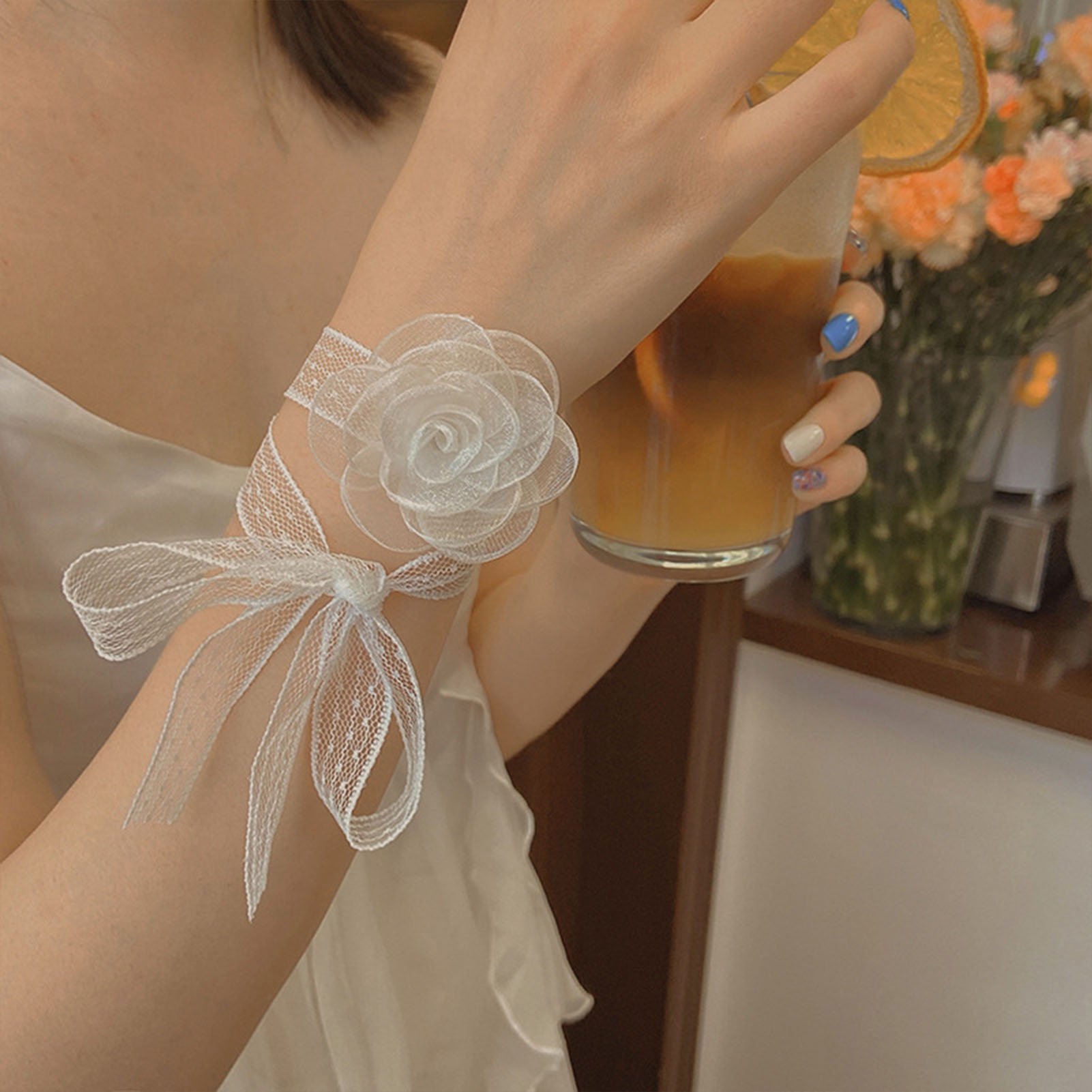 Lace Ribbon Tie Headband With  - Lace Ribbon Trim reseña y precio