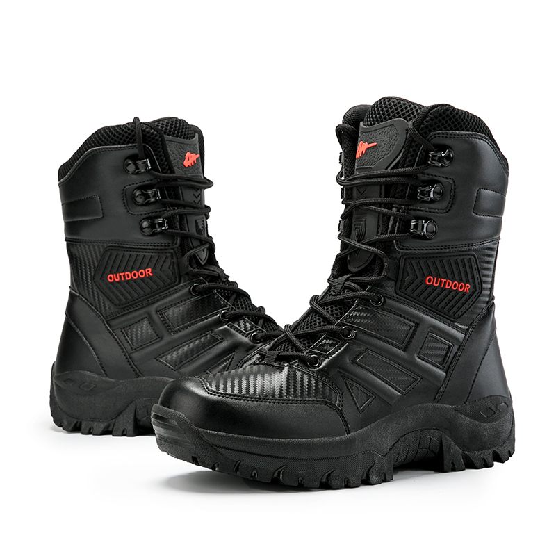 actical Military Boots Large S - Guipure Lace Panel reseña y precio