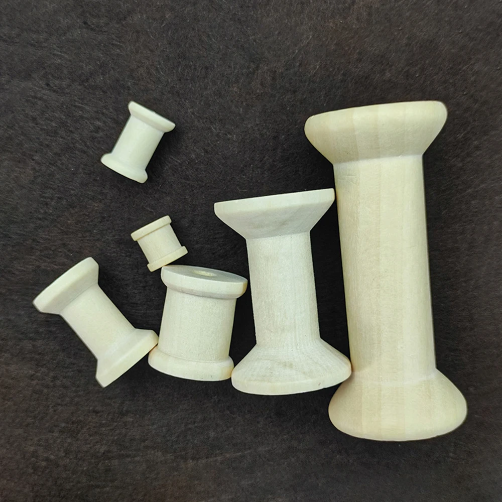 10/5Pcs Mini Wooden Bobbins Em - Organza Ribbon Spool reseña y precio
