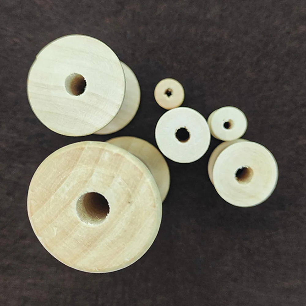 10/5Pcs Mini Wooden Bobbins Em - Organza Ribbon Spool reseña y precio