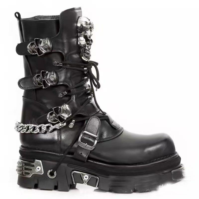 Fashion Men's Genuine Leather  - Guipure Lace Panel reseña y precio