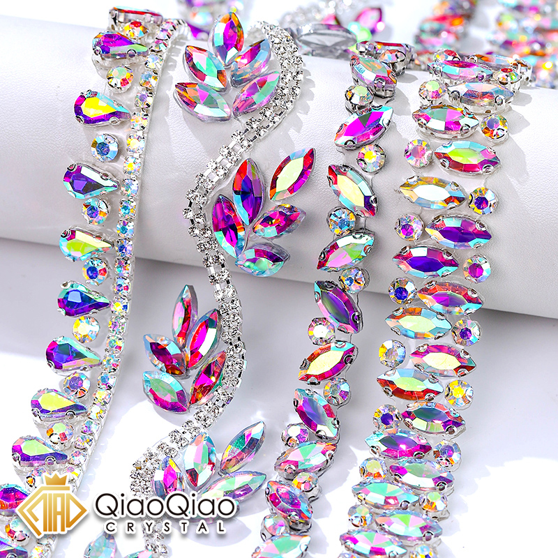 QIAO Rhinestone Trim Crystal A - Crystal Mesh Fabric reseña y precio