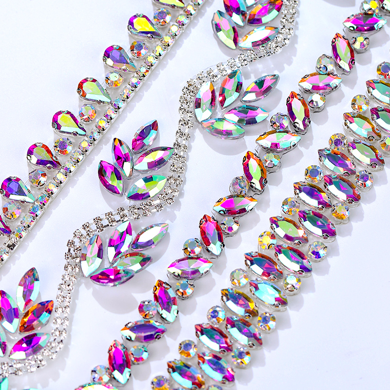 QIAO Rhinestone Trim Crystal A - Crystal Mesh Fabric reseña y precio