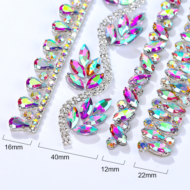QIAO Rhinestone Trim Crystal A - Crystal Mesh Fabric reseña y precio