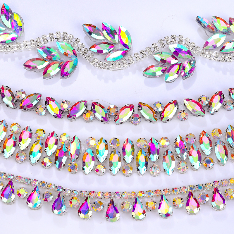 QIAO Rhinestone Trim Crystal A - Crystal Mesh Fabric reseña y precio