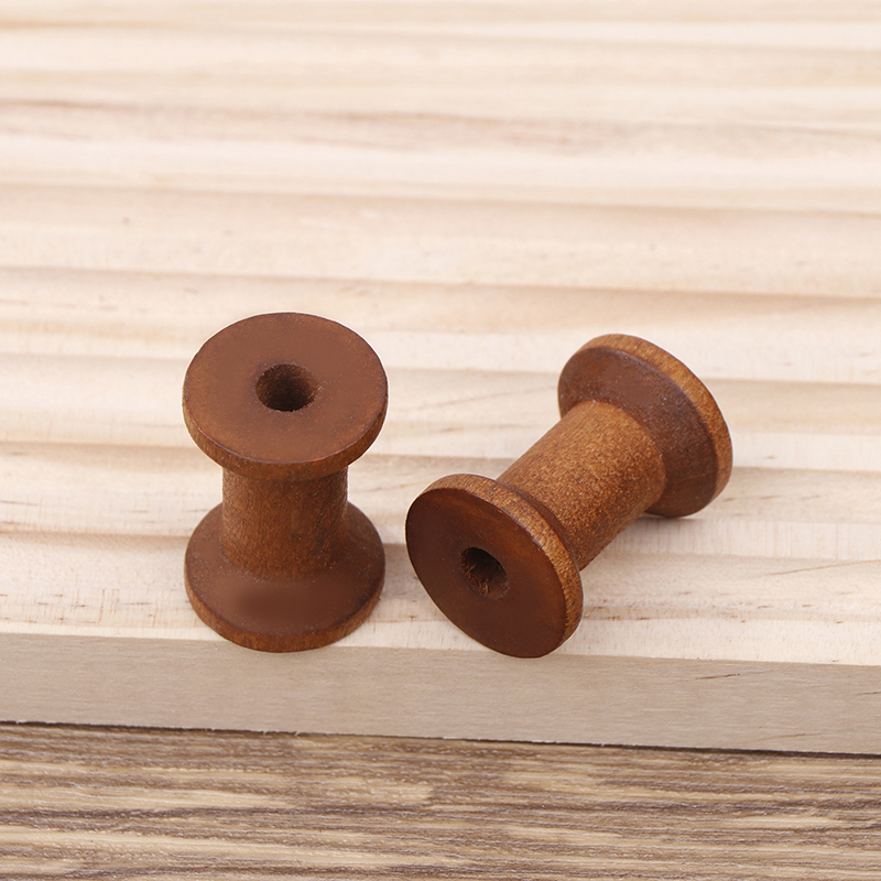 10Pc Vintage Wooden Spools DIY - Organza Ribbon Spool reseña y precio