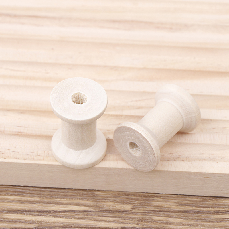 10Pc Vintage Wooden Spools DIY - Organza Ribbon Spool reseña y precio