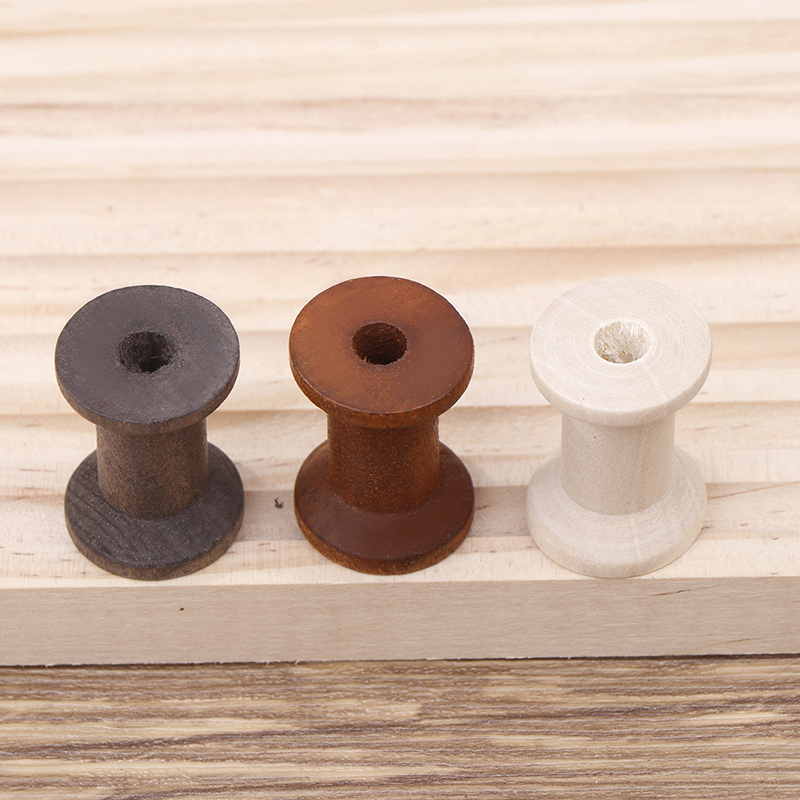10Pc Vintage Wooden Spools DIY - Organza Ribbon Spool reseña y precio