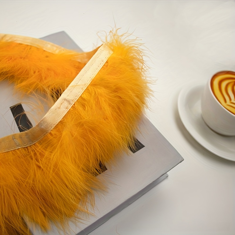 Fluffy Turkey Feathers Trim Fr - Fringe Ribbon Sewing reseña y precio