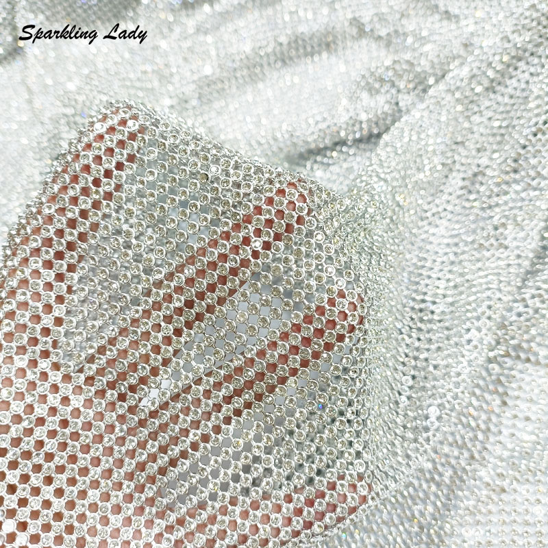 3MM Fashion Metal Rhinestone F - Crystal Mesh Fabric reseña y precio