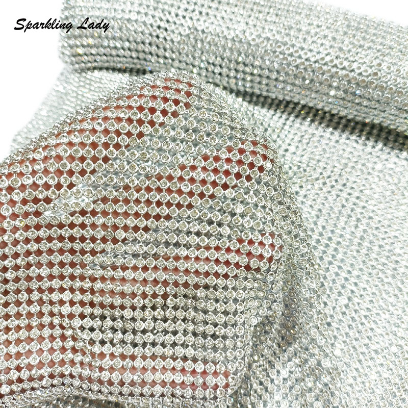 3MM Fashion Metal Rhinestone F - Crystal Mesh Fabric reseña y precio