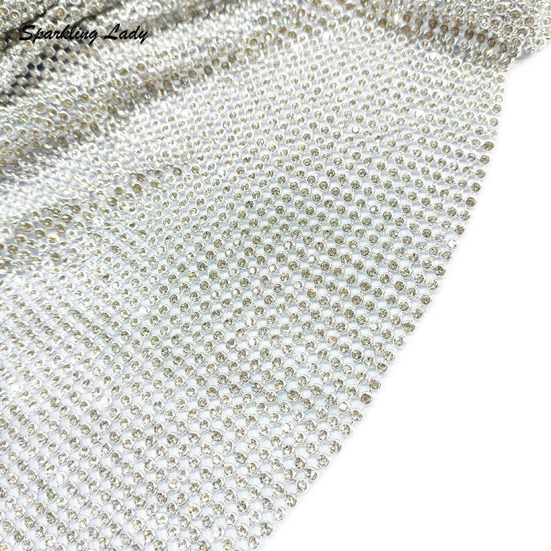3MM Fashion Metal Rhinestone F - Crystal Mesh Fabric reseña y precio