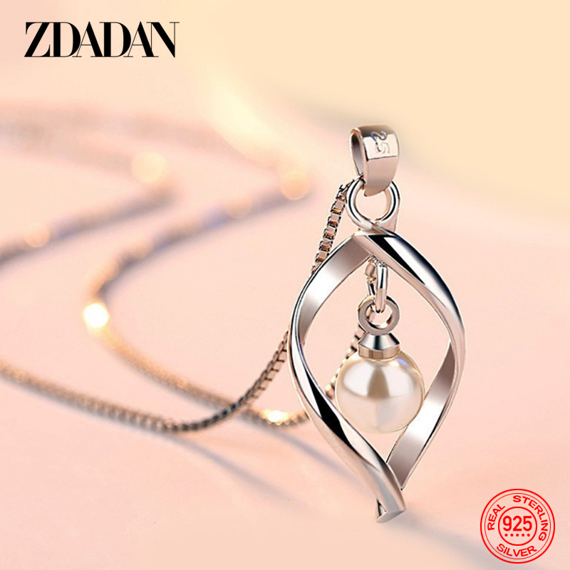 ZDADAN 925 Sterling Silver Hol - Pearl Trim Chain reseña y precio