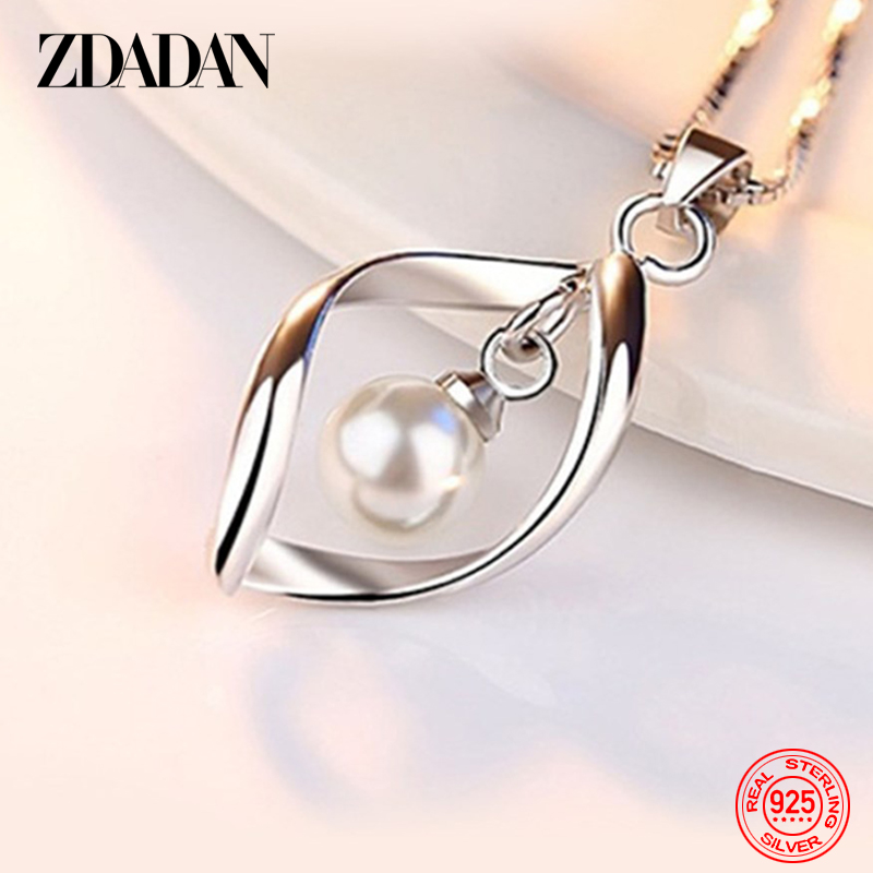 ZDADAN 925 Sterling Silver Hol - Pearl Trim Chain reseña y precio