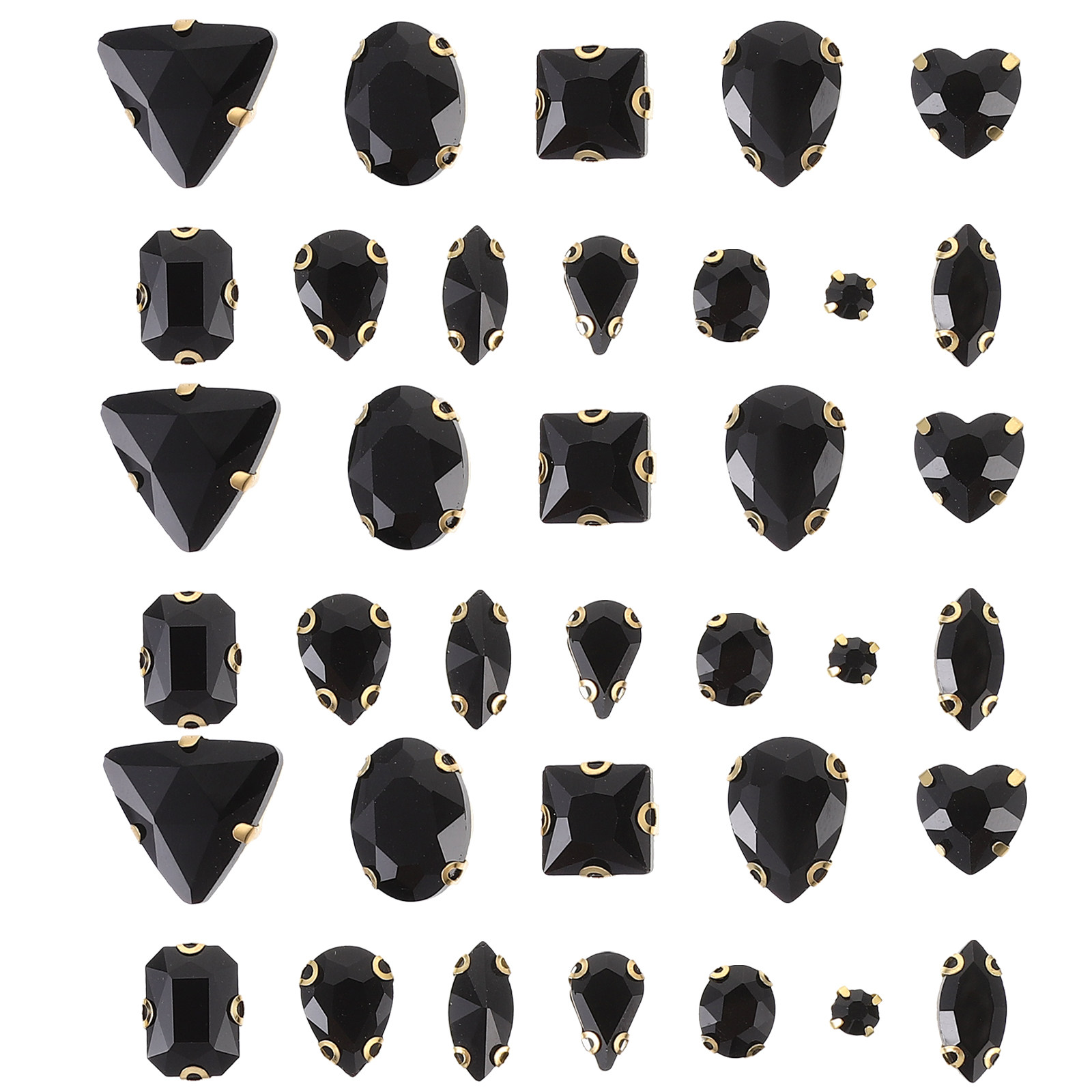 130Pcs Glitter Glass Rhineston - Sew On Rhinestone reseña y precio