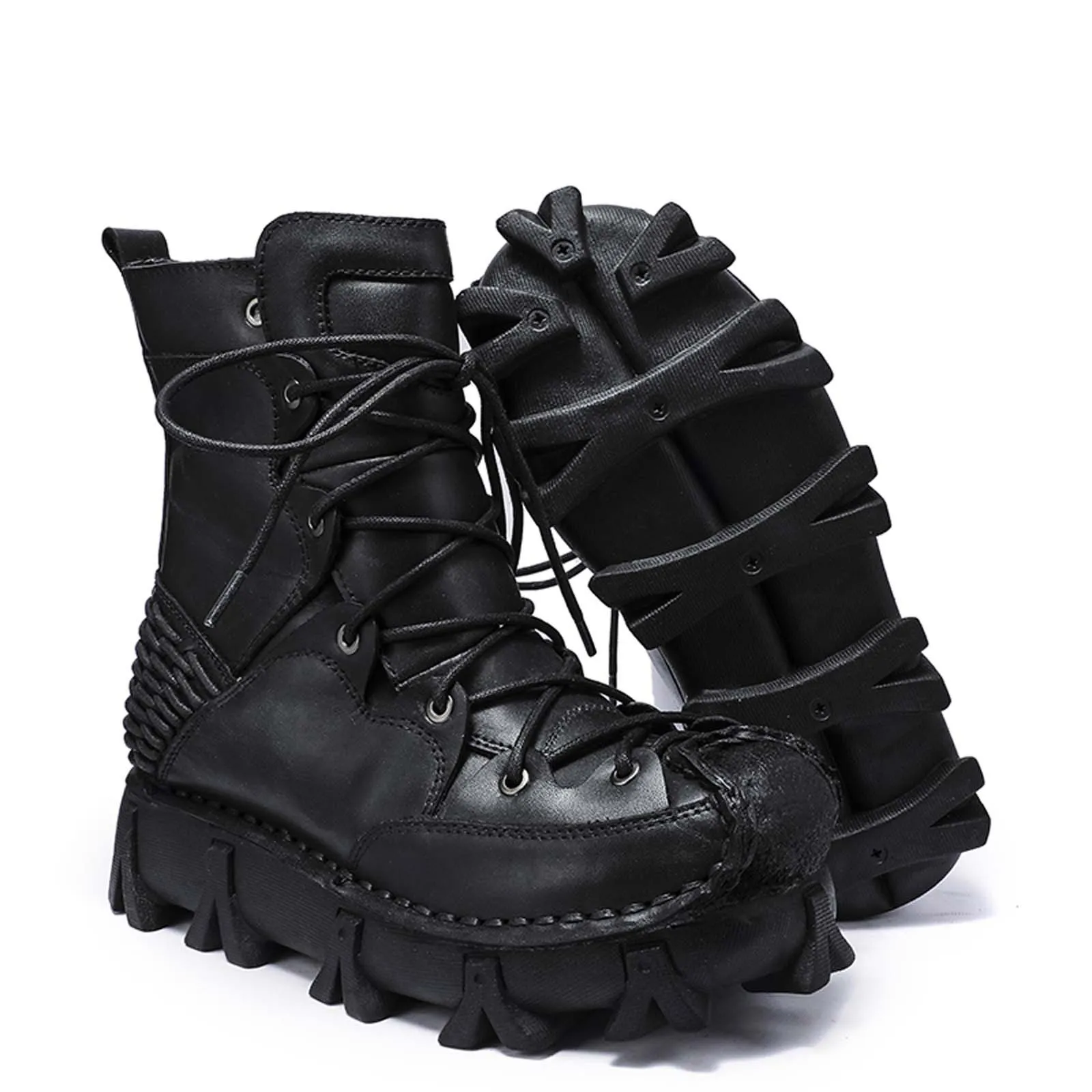 Fashion Genuine Leather Motorc - Guipure Lace Panel reseña y precio
