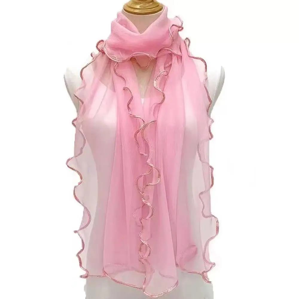 Lightweight Hijab Silk Shawl W - Tassel Fringe Trim reseña y precio