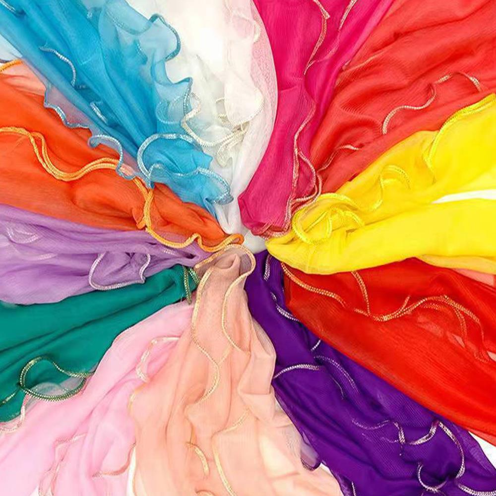 Lightweight Hijab Silk Shawl W - Tassel Fringe Trim reseña y precio