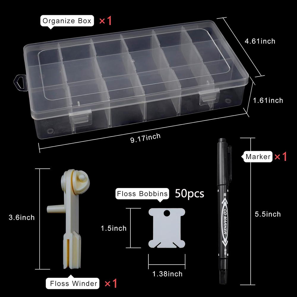 Embroidery Floss Organizer 18  - Craft Embellishment Storage reseña y precio
