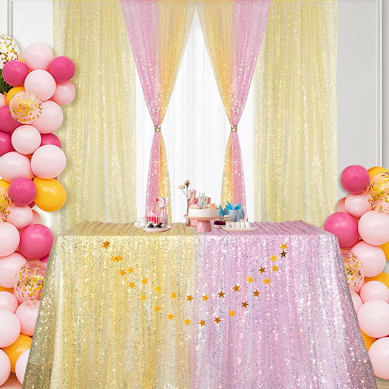 Gold Mermaid Sequin Backdrop C - Sequin Fabric Panel reseña y precio