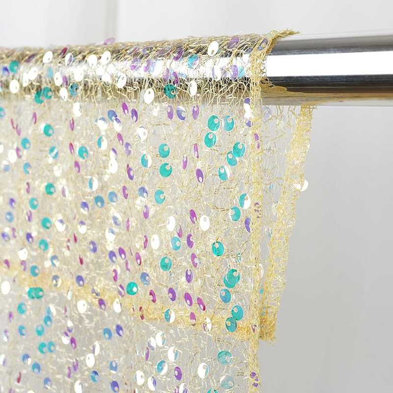 Gold Mermaid Sequin Backdrop C - Sequin Fabric Panel reseña y precio