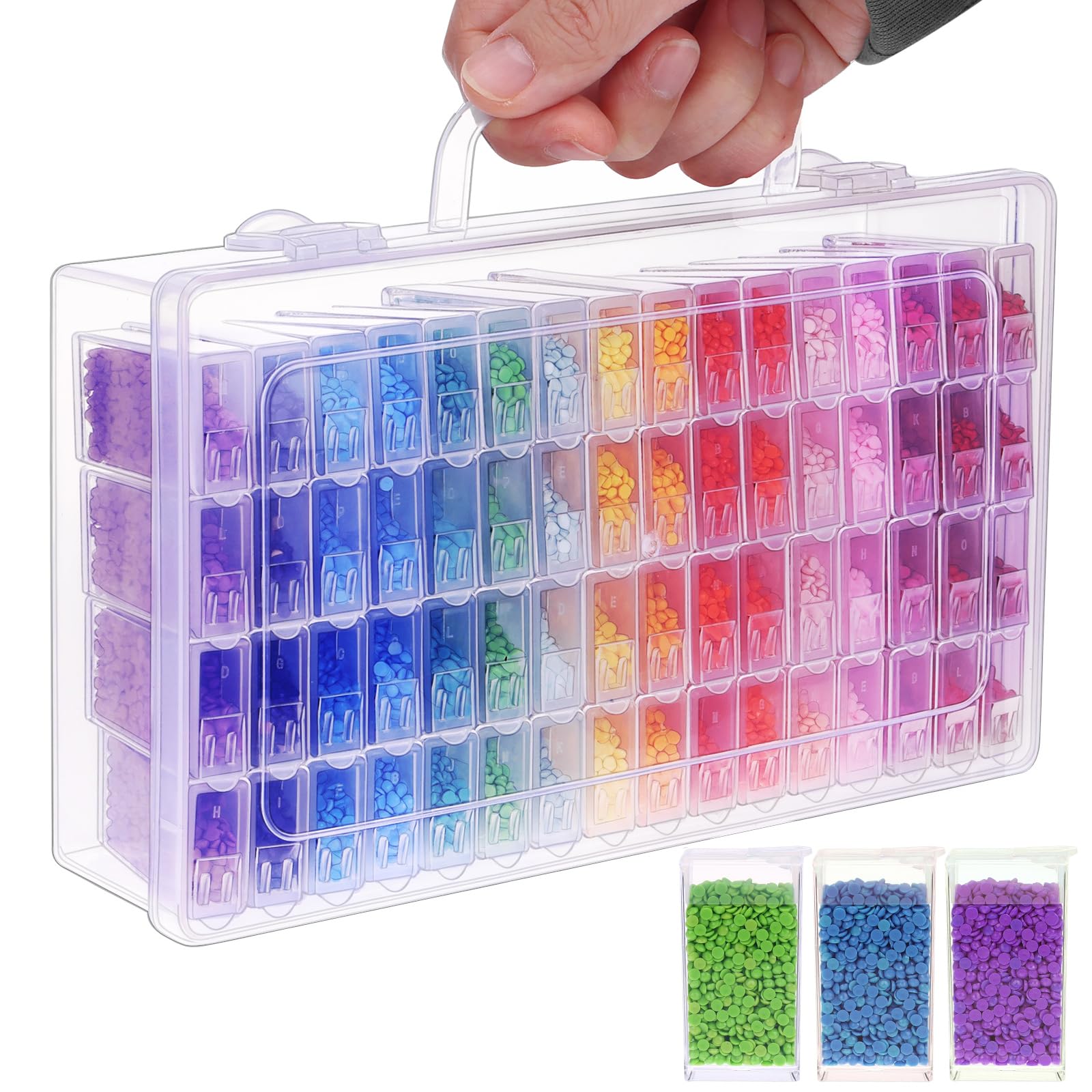 1/2/3/4Pack 64gird Diamond Pai - Craft Embellishment Storage reseña y precio