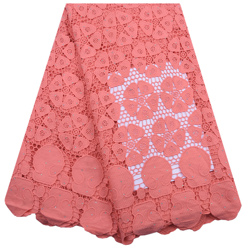 African Guipure Lace Fabric Wi - Crystal Mesh Fabric reseña y precio
