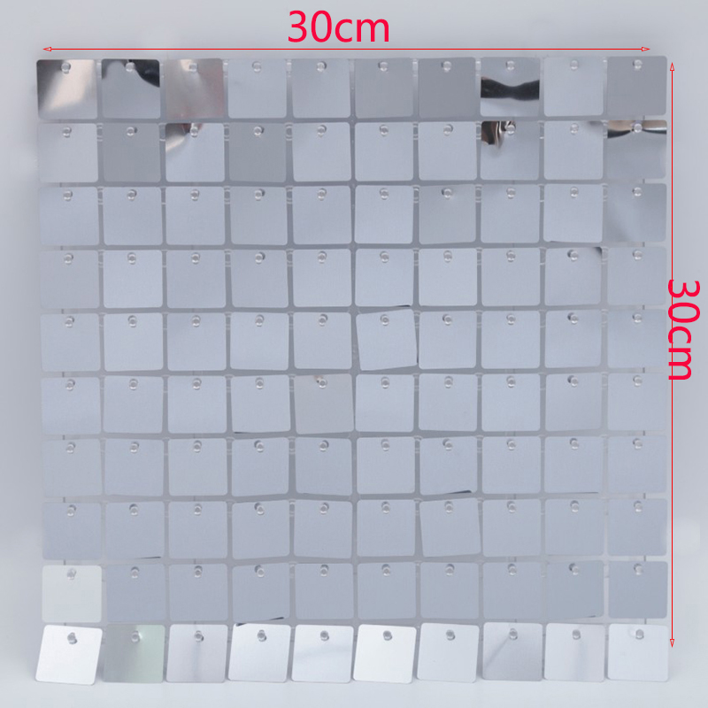 18Pcs Silver Shimmer Wall Pane - Sequin Fabric Panel reseña y precio