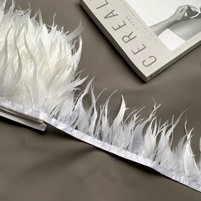 10M Colorful Ostrich Feather T - Fringe Ribbon Sewing reseña y precio