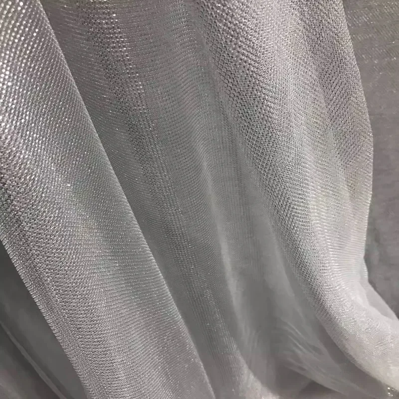 Mesh Elastic Fabric Shiny Ligh - Crystal Mesh Fabric reseña y precio
