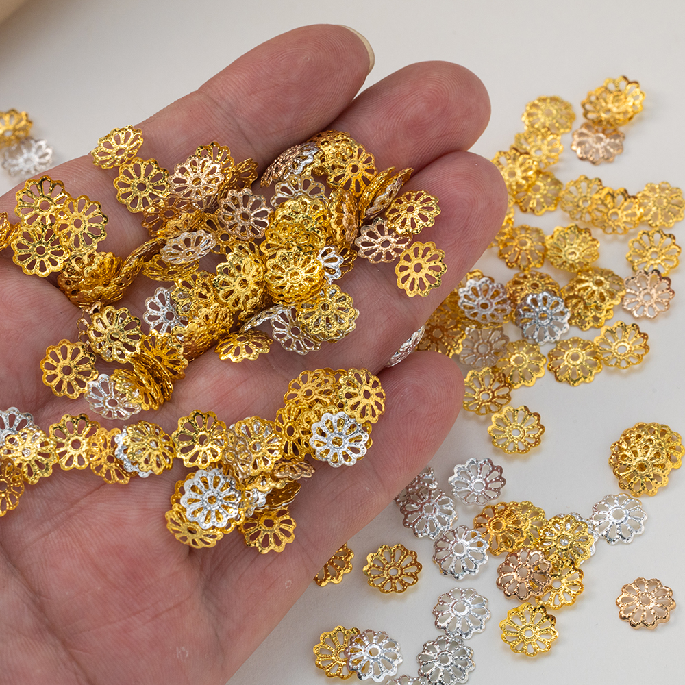 200pcs 7/9mm Filigree Flower H - Embellishment Crafts reseña y precio