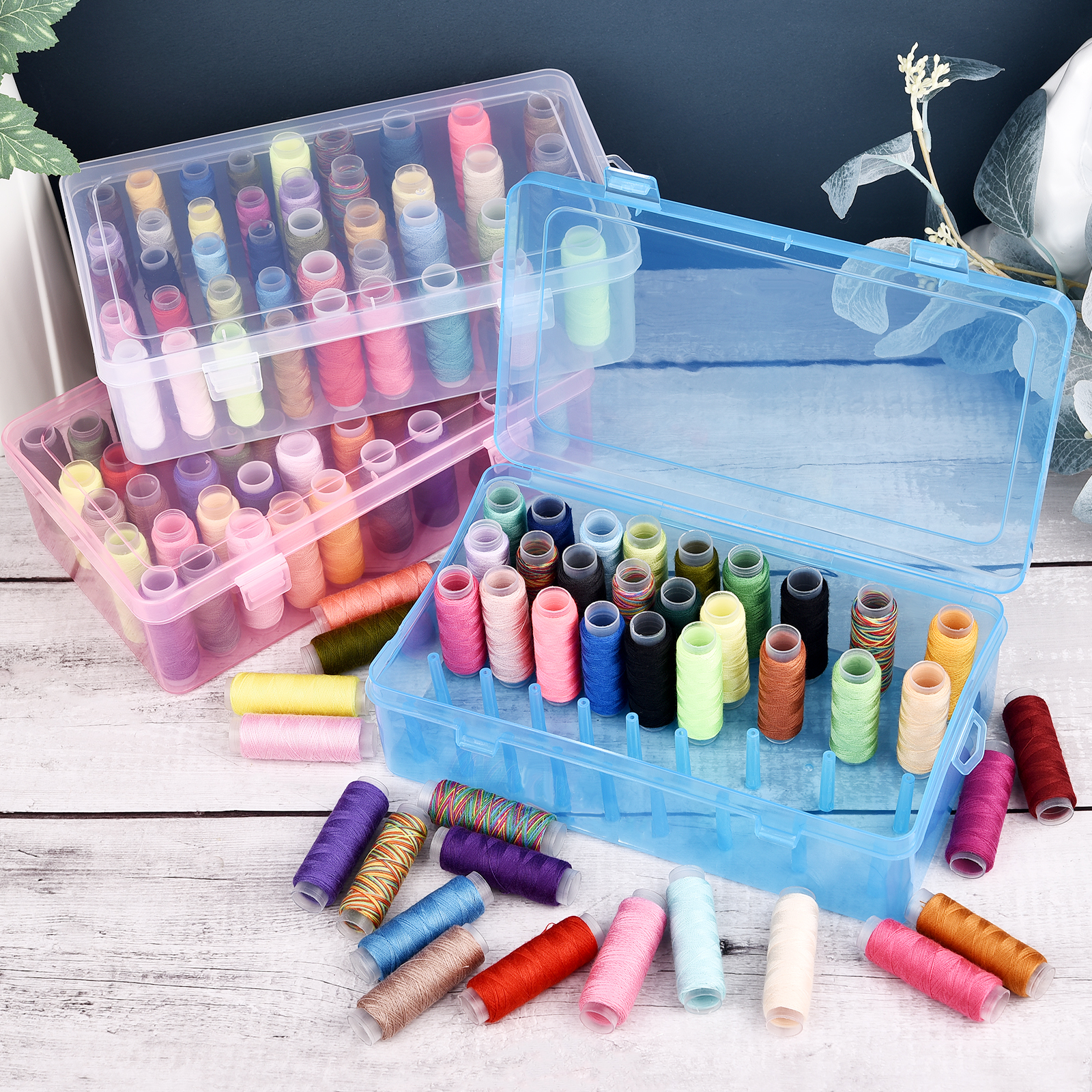 New Sewing Thread Box 42 Piece - Craft Embellishment Storage reseña y precio