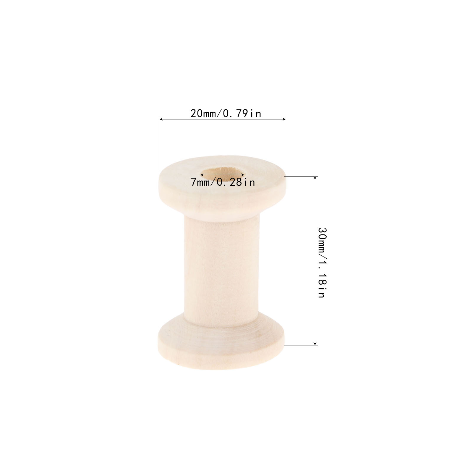 10Pcs Sewing Wooden Bobbins Sp - Organza Ribbon Spool reseña y precio