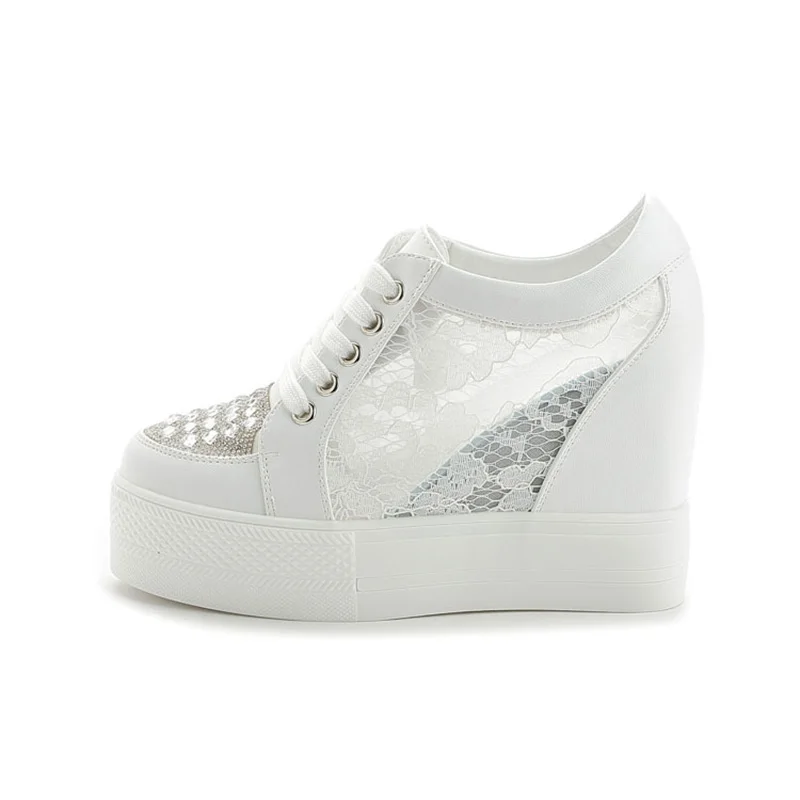 Fashion Sneakers Women Platfor - Crystal Mesh Fabric reseña y precio