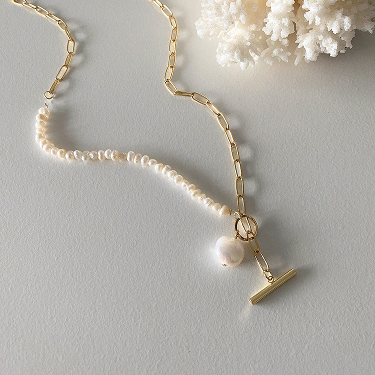 100% Natural Baroque Freshwate - Pearl Trim Chain reseña y precio