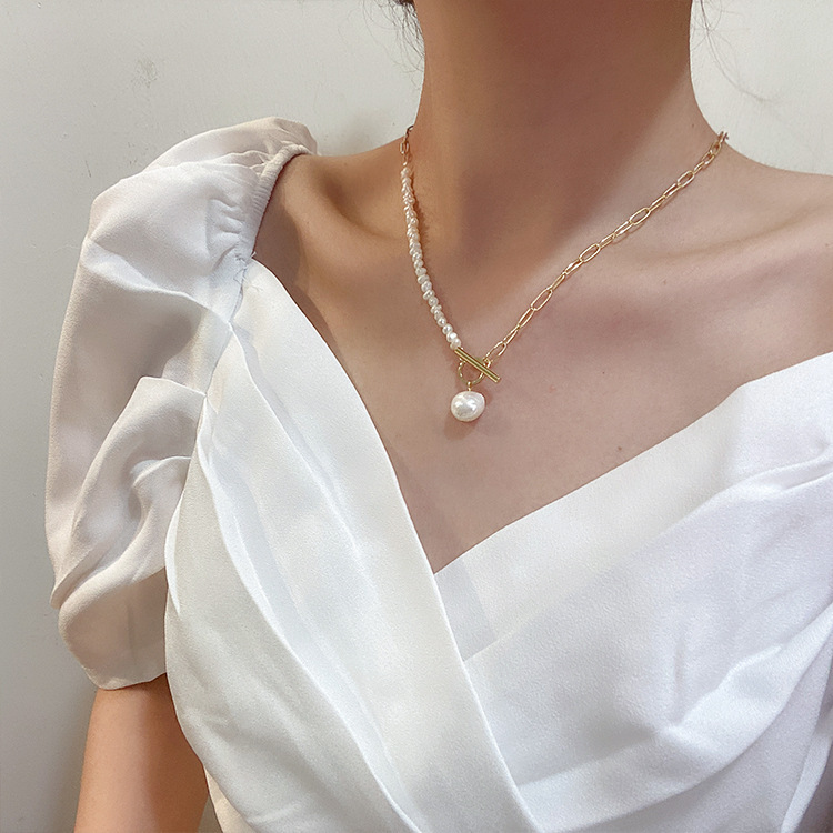 100% Natural Baroque Freshwate - Pearl Trim Chain reseña y precio