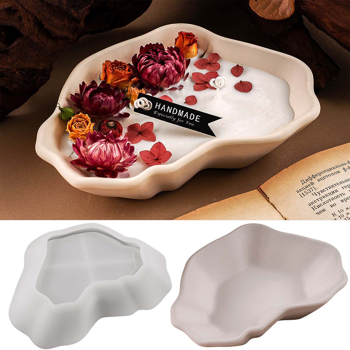 Irregular Candle Bowl Silicone - Craft Embellishment Storage reseña y precio