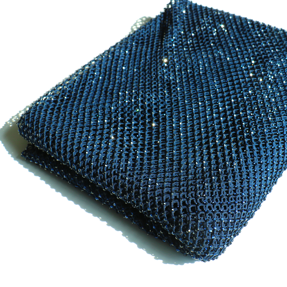 SS10 Rhinestones Mesh Navy Col - Crystal Mesh Fabric reseña y precio