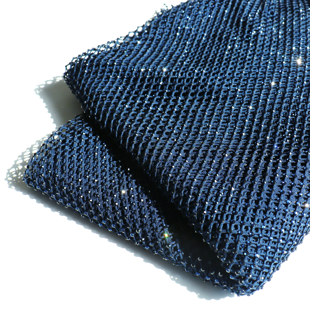 SS10 Rhinestones Mesh Navy Col - Crystal Mesh Fabric reseña y precio