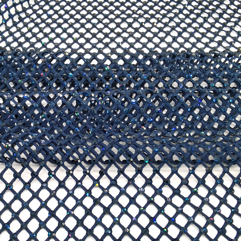 SS10 Rhinestones Mesh Navy Col - Crystal Mesh Fabric reseña y precio