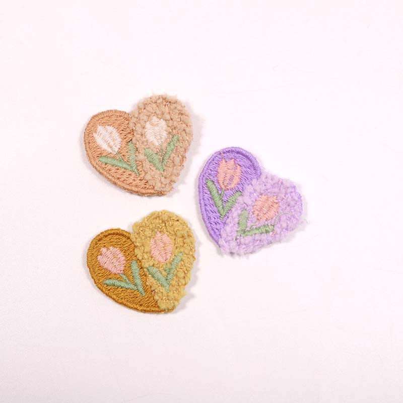 10PCS Wool Plush Love Flower A - Applique Patch Flower reseña y precio
