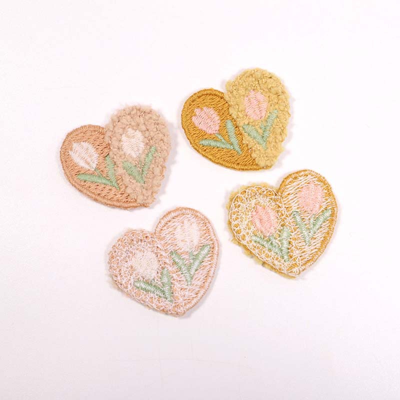 10PCS Wool Plush Love Flower A - Applique Patch Flower reseña y precio