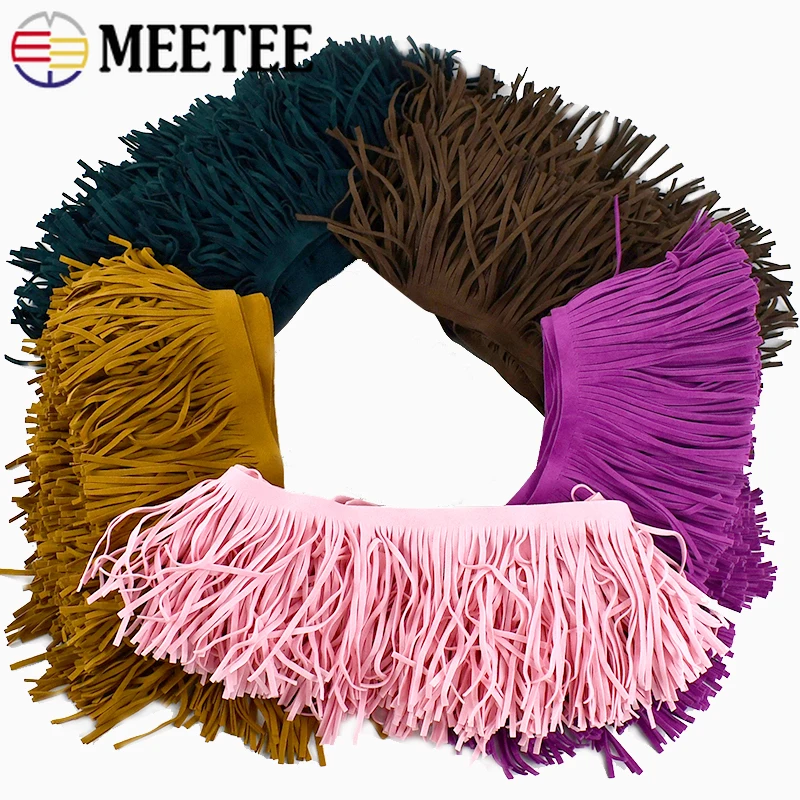 5Meters Meetee 10-30cm Suede T - Fringe Ribbon Sewing reseña y precio