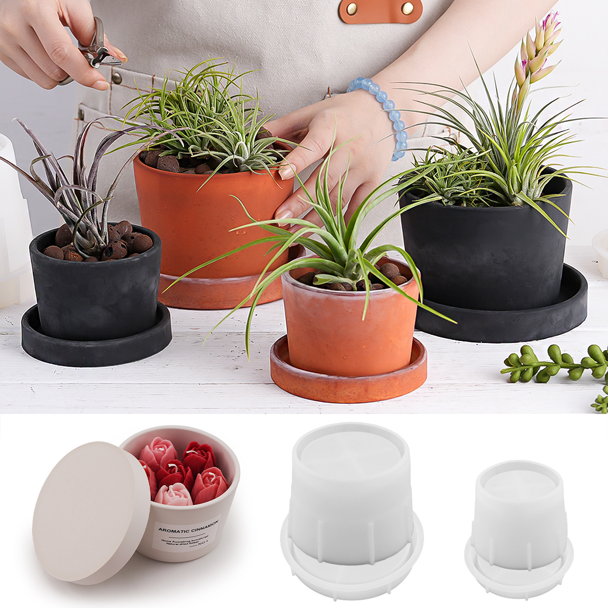 Round Candle Jar Silicone Mold - Craft Embellishment Storage reseña y precio
