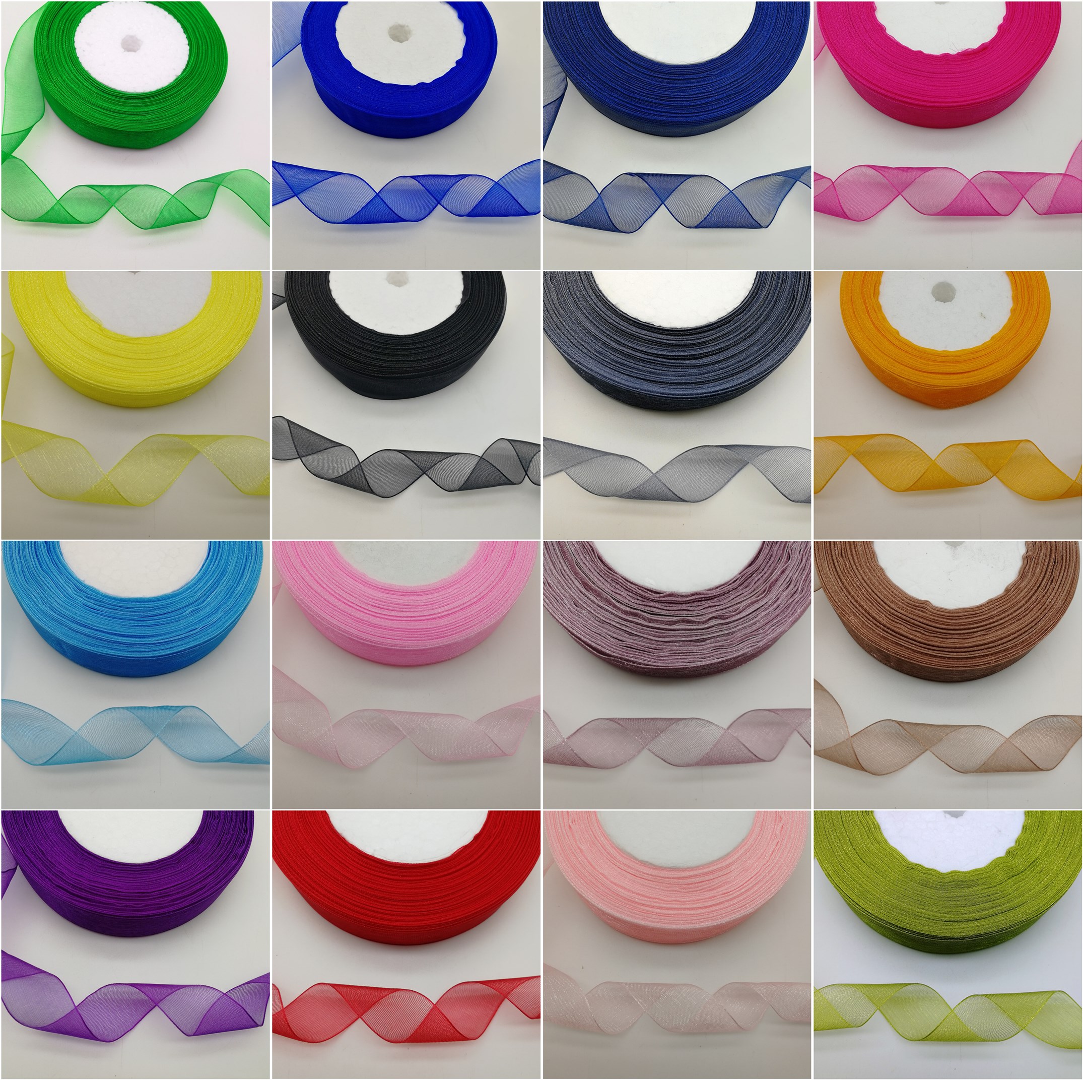 50 Yards 10/20/25mm Width Spoo - Organza Ribbon Spool reseña y precio
