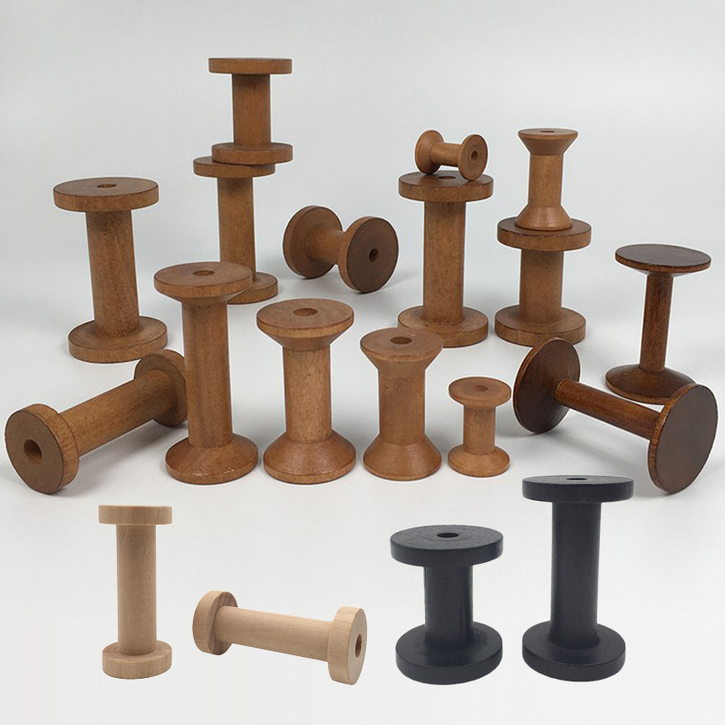 10Pcs/Set Vintage Natural Wood - Organza Ribbon Spool reseña y precio