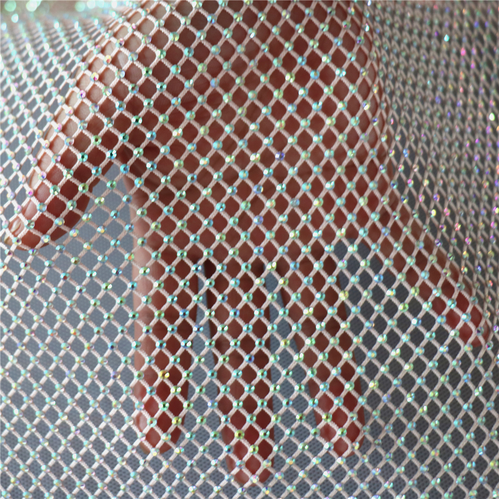 Fashion DIY AB Color Rhineston - Crystal Mesh Fabric reseña y precio