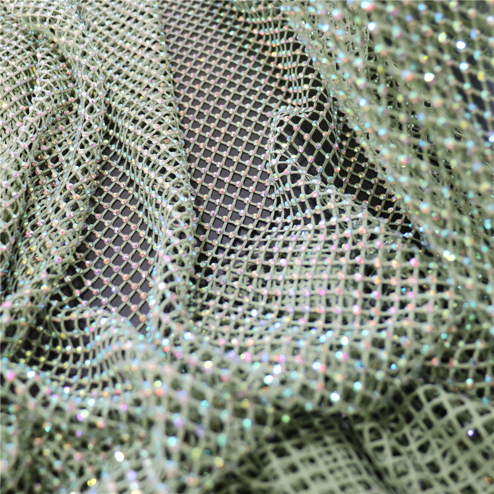 Fashion DIY AB Color Rhineston - Crystal Mesh Fabric reseña y precio